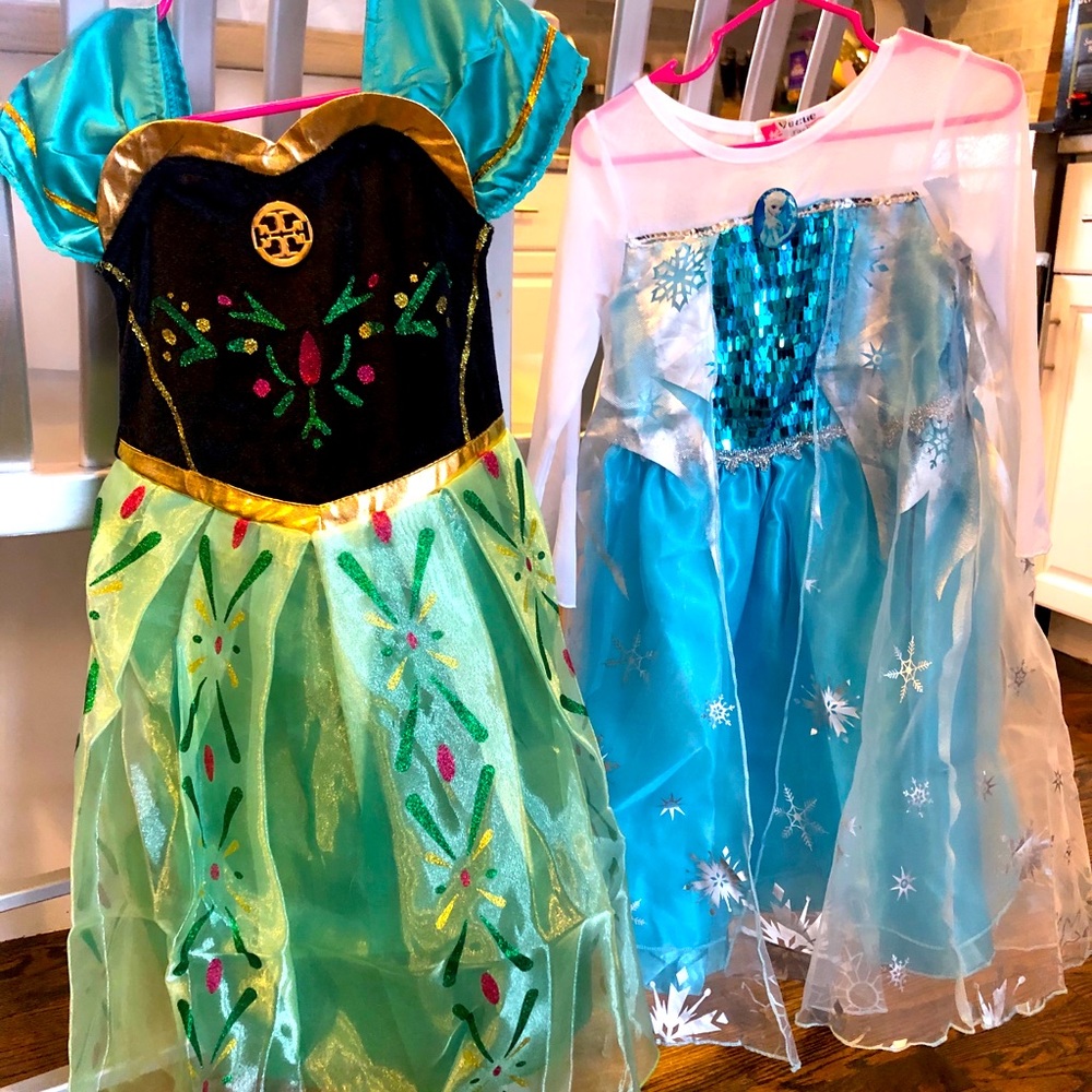 Frozen Elsa and Anna costumes